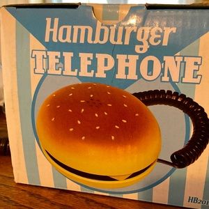 Hamburger telephone! New in box. Retro! Vintage!